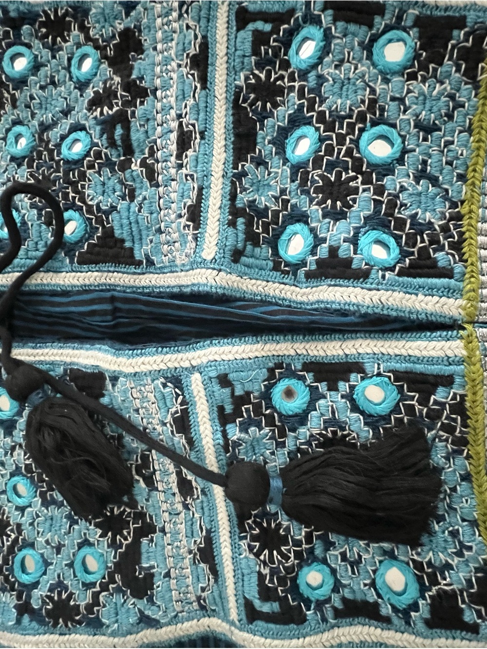 Free People Embroidered Mini Dress in Dark Teal - Picture 3 of 3